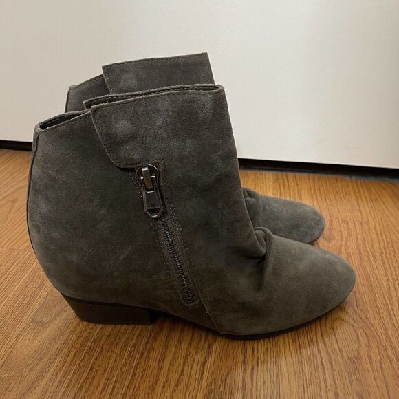 NEW Anthropologie NAYA Fillie Gray suede leather ankle boot size US 9 - Picture 4 of 10